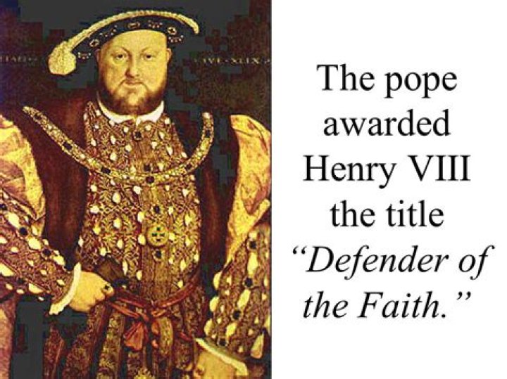 Why was Henry VIII made defender of the faith?