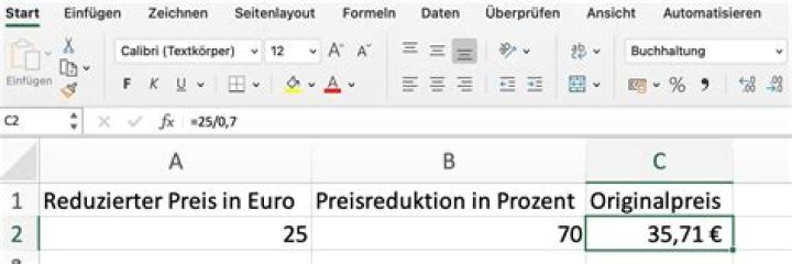 Wie berechne ich Prozent?