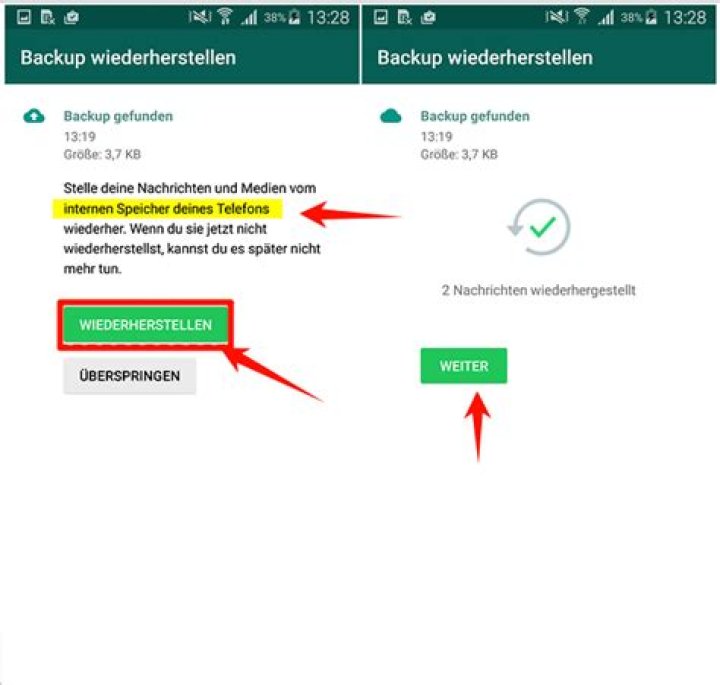 Wie kann ich das Backup von WhatsApp wiederherstellen?