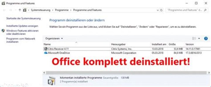 Wie kann ich Office 2010 deinstallieren?