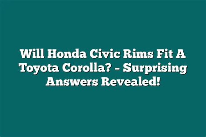 Will Honda rims fit on a Toyota?